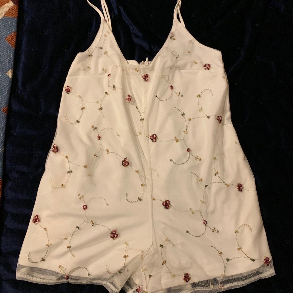 White floral romper